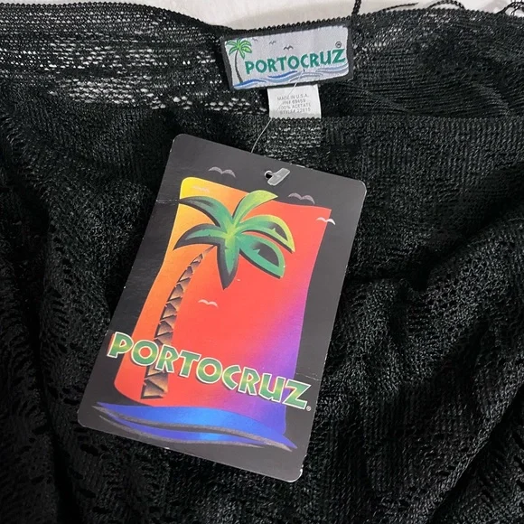 Portocruz black poncho/cover up - Picture 3 of 4